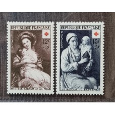 FRANCIA 1953 Yv. 966/7 SERIE COMPLETA DE ESTAMPILLAS NUEVAS MINT 23 €